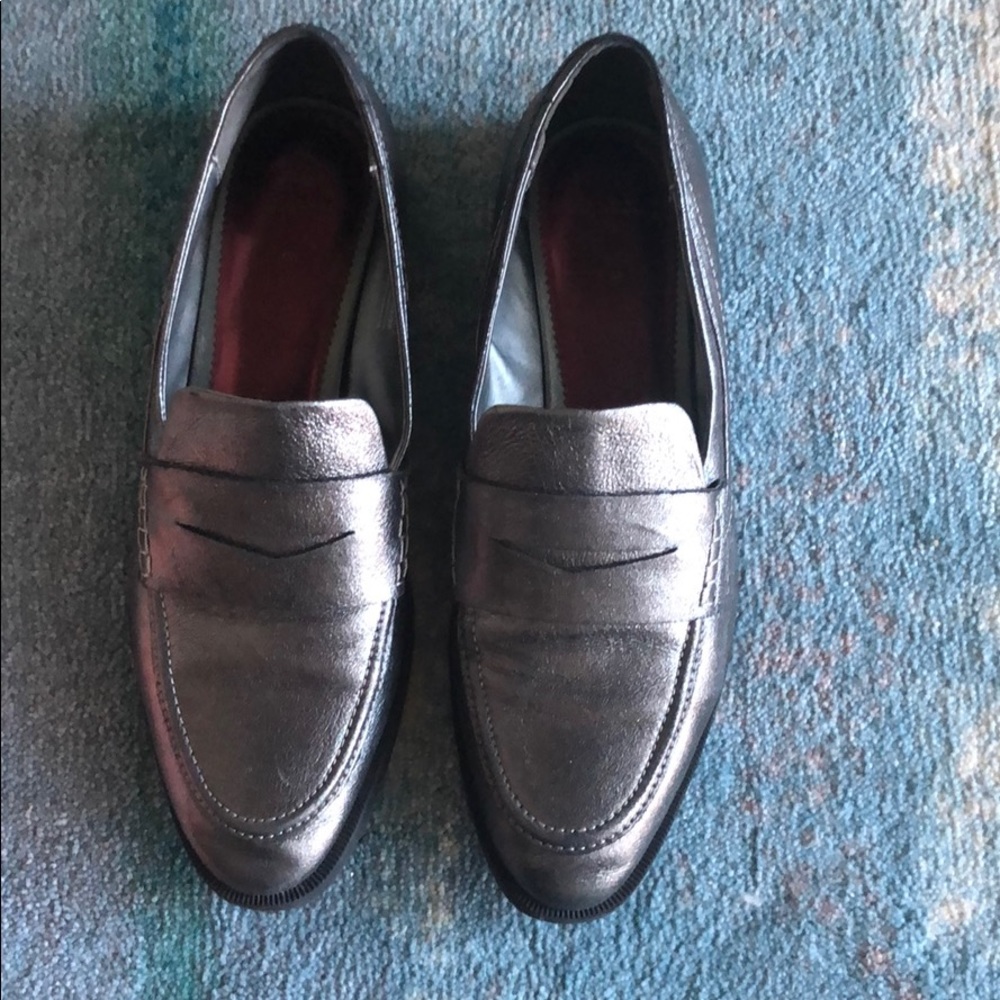 Silver loafers
